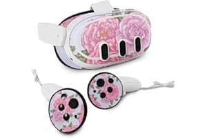 VR Skin Compatible with Meta Quest 3 - Wallpaper Rose - Premium 3M Vinyl Protective Wrap Decal Cover - Easy to Apply | Crafte