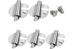 Fbshicung Universal Sewing Rolled Hem Foot 6-10mm Wide Hem Pressure Foot with 2pc Needle Plate Screws Curved Scroll Hemmer Sewing Accessory