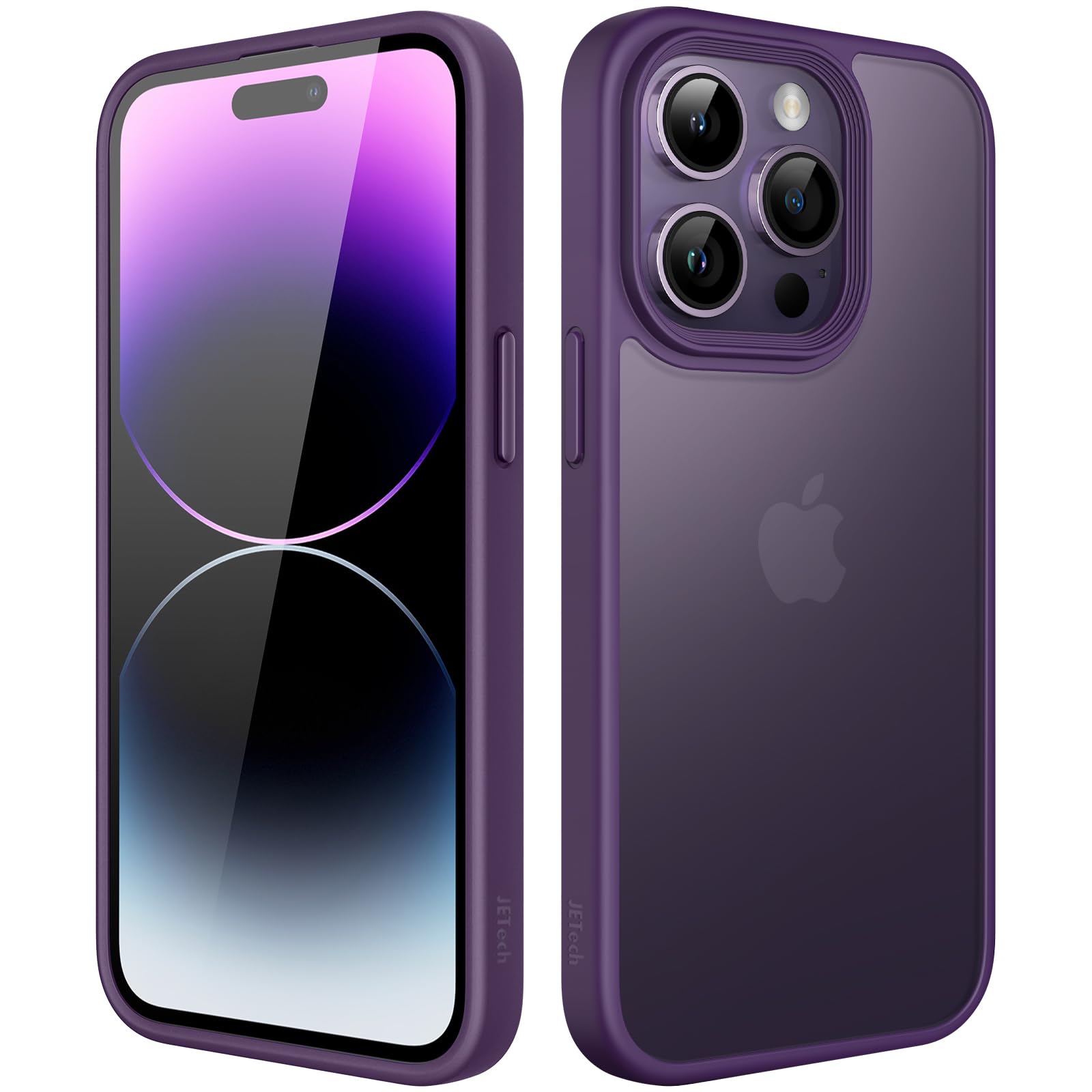 Photo 1 of JETech Matte Case for iPhone 14 Pro Max 6.7-Inch, Shockproof Military Grade Drop Protection, Frosted Translucent Back Phone Cover, Anti-Fingerprint (Deep Purple)