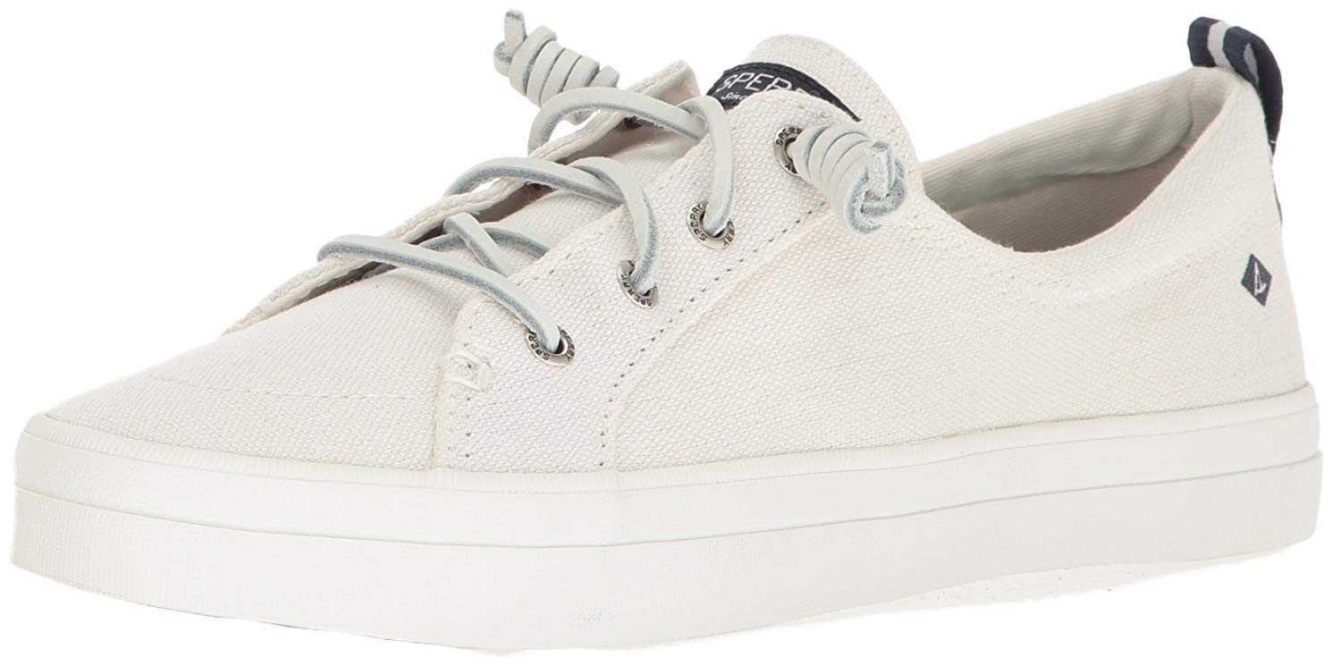 sperry women's crest vibe sparkle linen sneakers
