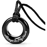 Hearbeingt Cremation Jewelry Urn Necklace for Ashes for Women Men, Circle of Life Eternity Memorial Pendant Ash Jewelry