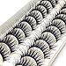 Bluelans® 10 Pairs Long Cross False Eyelashes Makeup Natural 3D Fake Thick Black Eye Lashes