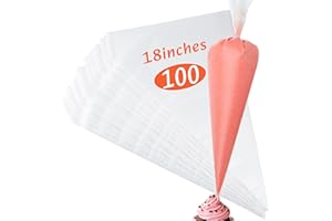 18 Inch Pastry Bags, 100 PCS Piping Bags Disposable, Thickened Piping Bags, Anti-Burst Non-Slip Icing Bags for Desserts, Cake