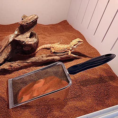 Casidoxi Stainless Steel Reptile Sand Substrate Scoop Shovel Sifter
