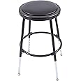 Stand Up Desk Store Stackable Adjustable-Height Classroom Office Workstation Stool (Black)