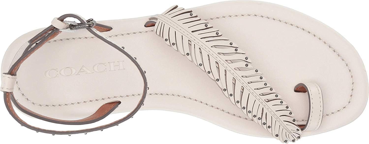 coach lily flat feather sandals