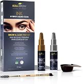 Mina iBrow INK Hybrid Liquid Tint Kit for Professional Hair Color, 14ml - Graphite