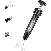 Upgraded Anti-Slip Piercing Ball Grabber Tool with Ergonomic Design for Changing Jewelry, Stainless Steel Jeweler Pick Up Tool 4 Claw Gem Piercing Changing Tool Body Piercing Kit for Ear Nose Lip