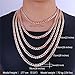 U7 Rose Gold Miami Cuban Chain Flat Link for Men Women Chunky Curb Chain Necklace 26 Inch