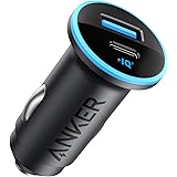 USB C Car Charger Adapter, Anker 52.5W Cigarette Lighter USB Charger, 323 Anker Car Charger with 30W PowerIQ 3.0 Fast Chargin