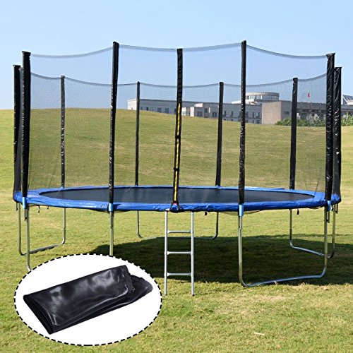 15FT Trampoline Combo Bounce Jump Safety Enclosure Net W/Spring Pad Ladder ,#G14E6GE4R-GE 4-TEW6W295011