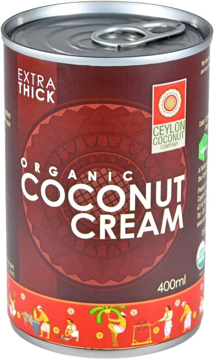 Organic Full Fat Dairy Free Unsweetened Coconut Cream 400ml Free from Gluten + Dairy