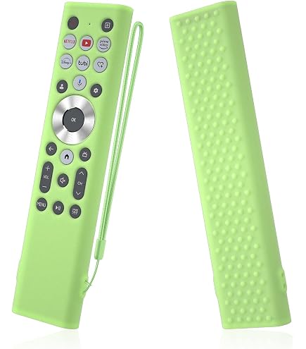 Custodia protettiva in silicone per telecomando Hisense ERF6A80 ERF6G80H ERF6F80H per Hisense Class A7 U8 Series 4K per Google TV Remote antiscivolo morbida pelle protettiva con cordino (rosa