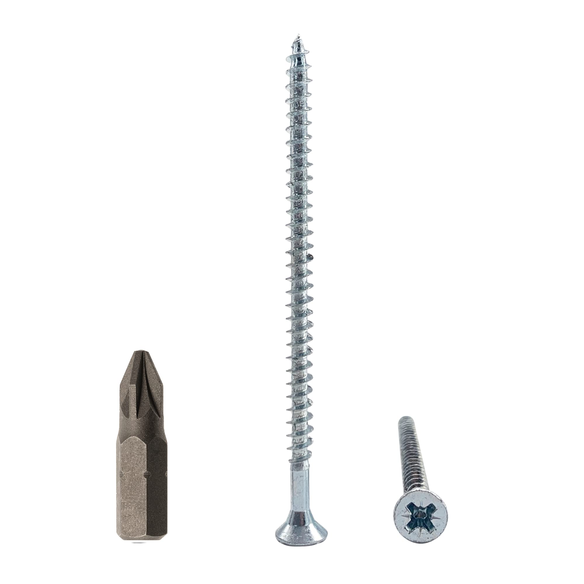 (Pack of 50 pcs) Zinc Plated Steel 4.0 x 70 mm Wood Screws, Chipboard Screws, Universal Pozi-Drive Screw, PZ Fully Threaded, Countersunk Head (50, 4.0 x 70 mm)