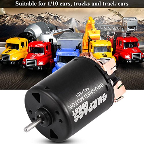 Dilwe RC Auto Gebürstet Motor, 4 Pole Legierung 540 Sensorless Gebürstet Motor 17 T / 27 T / 45 T / 80 T / 21 T für 1/10… – Bild 3