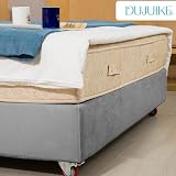 DUJUIKE Divan Bed Base Cover Velvet Elastic Fit Super King 200-210cm Light Grey view 4