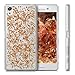 kwmobile Crystal TPU Silicone Case for > Sony Xperia X < in rose gold transparent Design flakes