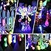 OMorc 50 LED Water Drop Solar Outdoor String Light, 20foot Colorful Fairy Light, Raindrop Starry Light, Waterproof Ambiance Lighting for Patio, Garden, Home, Wedding, Tree, Party