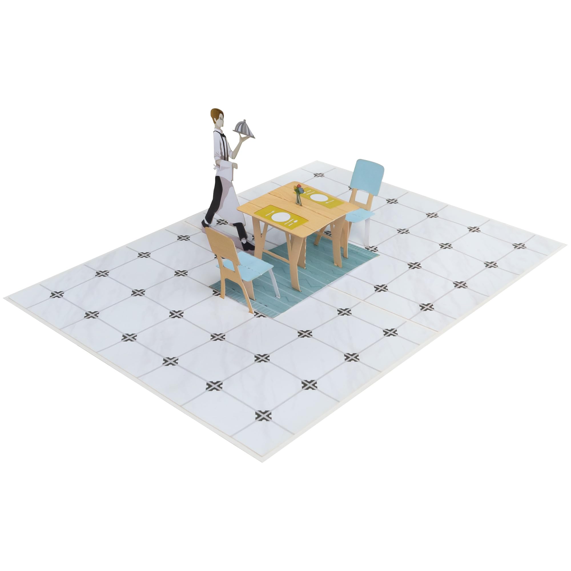 Sweetpopup® 3D Pop-Up Karte Restaurant – Mit Gutscheinfach – Edle Geschenkkarte für Geldgeschenk, Einladung zum Essen oder Restaurantbesuch (Geburtstag, Feiern) – 039 4