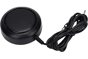 Zopsc Car Radio External Speaker, CB Radio Speaker with 3.5mm Plug, Compact Design, High Compatibility, Adhesive Installation