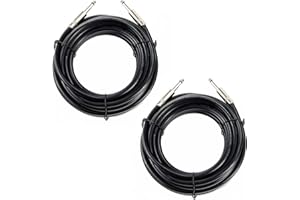 UMOKI 2PCS Professional 30 Feet 12 Gauge 1/4 Inch to 1/4 Inch Male Speaker Cables - 30ft 12AWG 6.35mm Stereo Audio Wires DJ Cables - 2 Pack