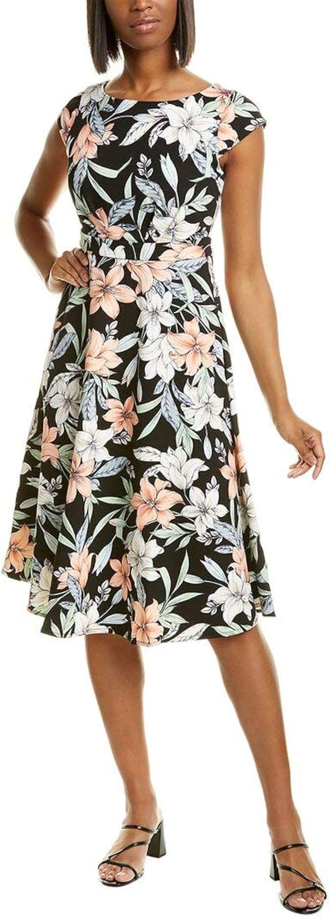 maggy london floral midi dress