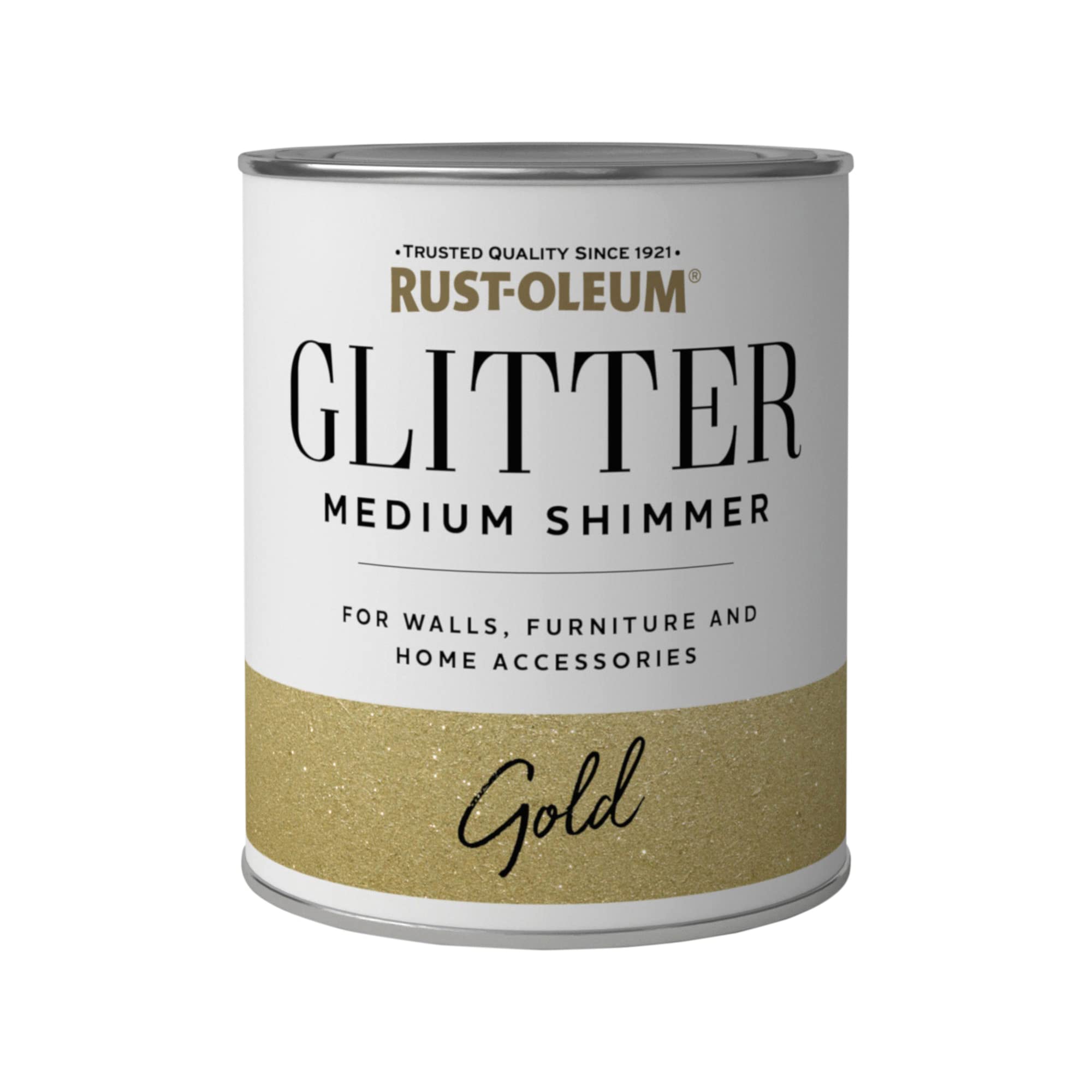 Rust-Oleum Glitter Medium Shimmer Gold 750ml, Gold Medium Shimmer (RO0280002G1)