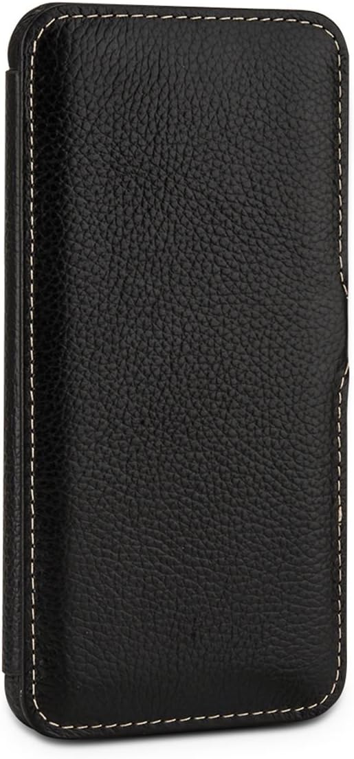 StilGut Samsung A8 2015 Case, Genuine Leather Cover for Samsung Galaxy A8 2015 Edition, Book Type with Clasp, Black - Image 5