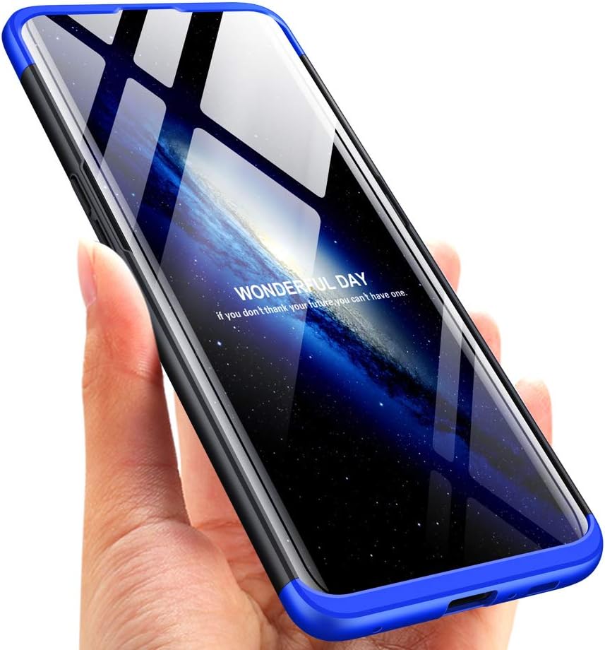 GKK for Samsung Galaxy A80 Case - 3 in 1 Design + 360 Degree Full Body Protection + Exquisite Hand Feel Cover (Blue Black)