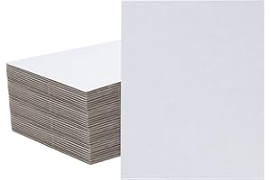 XPERIA BOX 50 Pack 9x12 Inch White Corrugated Cardboard Sheets, Corrugated Cardboard Filler Insert Sheet Pads for Mailing, Pack Shipping,Backing, Craft Card Board