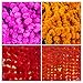 R and D Handicrafts Marigold Garland Artificial Flowers -Fake Flower Decoration for Indian Weddings, Diwali, Cinco de Mayo, Dia de los Muertos, Housewarming and Baby Shower - 4.5Ft, 5 Strands - Yellow