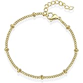 555Jewelry 2mm Stainless Steel Adjustable Ball Bead Bracelet for Women 7.5 Inch