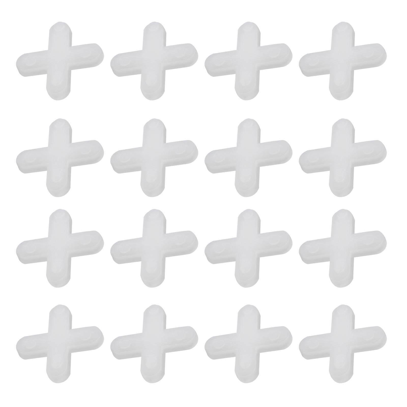 EMSea 5mm/0.19inch Cross Shaped Tile Leveling System Spacer Plastic Tiling Tool for Spacing of Floor Wall Tiles White 500 Pcs