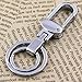 maycom® Pants Buckle Clip on Belt Polished Sliver Double Loops Keyring Keychain Car Key Chain Ring Key Fob 84019