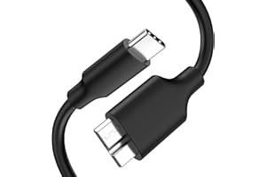 Micro B to USB C Hard Drive Cables, 1.6FT USB C to Micro USB 3.0, External Hard Drive Cable Compatible for Seagate, WD, Toshi