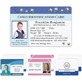 Custom Id Badge, Personalized Employee Photo Identification Card, Customized Plastic ID Card for Office Worker Doctor Nurse Student - No Punch Hole