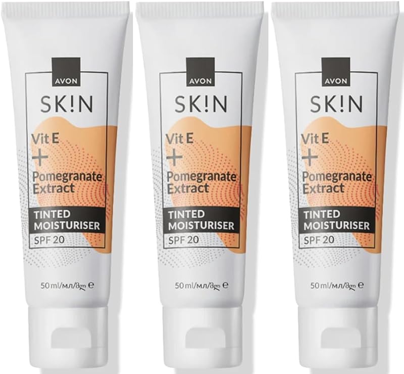 Avon SK!N Radiance Tinted Moisturiser SPF20 Normal Skin 3 x 50ml Tubes