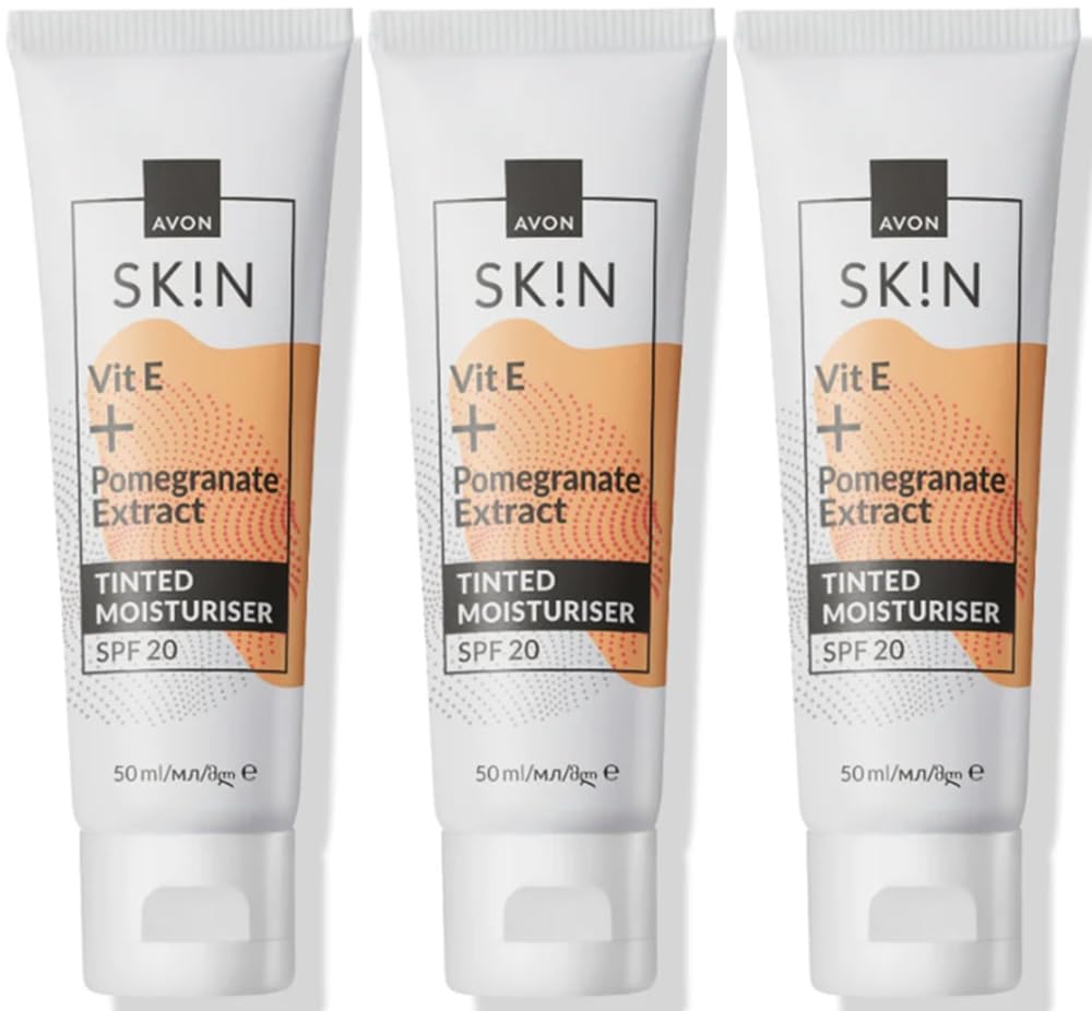 Pack of 3 SK!N Radiance Tinted Facial Day Moisturising Cream SPF20 for normal skin, 50ml tubes