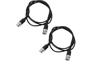 ZYNCUE 2 PCS BNC Male to Male Test Cable, 1 Meter, 50 Ohm, for Oscilloscope, Security Camera, and CCTV System