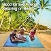 OWSEN Sandfree Beach Blanket, 82″x 79″ Waterproof Beach Mat Outdoor Pocket Blanket for Picnic, Travel, Hiking and Camping with 4 Stakes, 4 Corner Pockets and Bagthumb 3