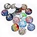 Carykon 25 PCS Glass Dome Cabochons Half Round Flat Backed Tree of Life, 25mm Diameter, Random Color