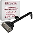 Chef Master Griddle Scraper, Flat Iron Grill Griddle Scraper, Commercial Blackstone Grill Griddle Scraper, Flat Top Grill & Blackstone Griddle Accessories, Grill Cleaner Scraper for Restaurant 90254