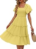 LILLUSORY Yellow Women's 2024 Summer Casual Trendy