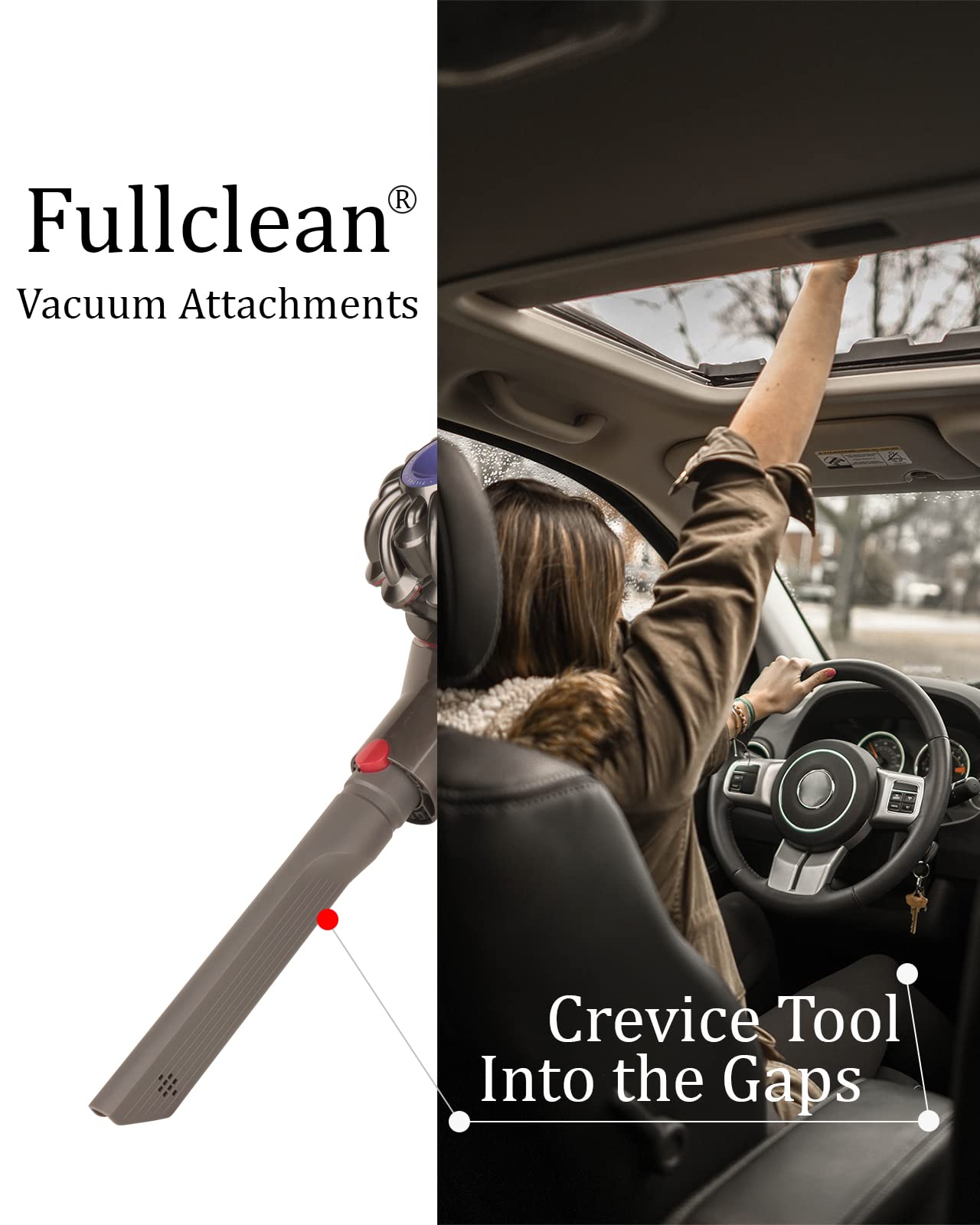 Fulllclean Crevice Tool Attachment Compatible with Dyson Gen 5 Gen5 V15 V12 V11 V10 V8 V7 Vacuum Cleaner Accessories Replacement Parts Brush Nozzle