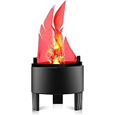 Electronic LED Fake Fire Flame Light Simulated fake Camp Fire Campfire | Halloween fire fake Flame Effect Light No Heat Base Artificial Flame 3D Campfire Centerpiece for Christmas, Night Clubs