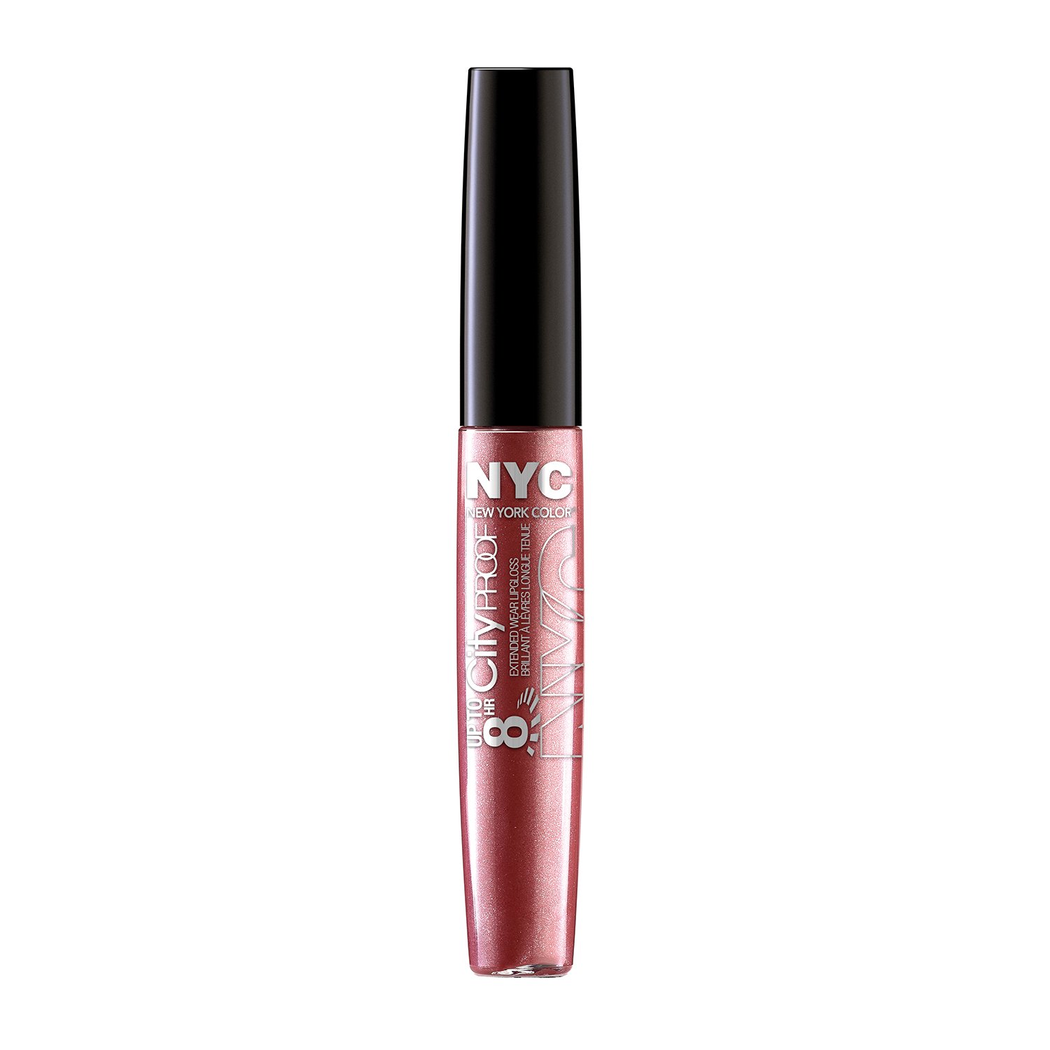 N.Y.C. New York Color 8 HR City Proof Extended Wear Lip Gloss, Blush Forever, 0.22 Fluid Ounce