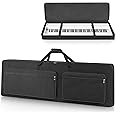 XIDIHF 88-Key Keyboard Case – Full Padded Piano Gig Bag with Adjustable Shoulder Straps, 4 Storage Pockets for Accessories, 53.9" x 7.1" x 14.6" (Black)
