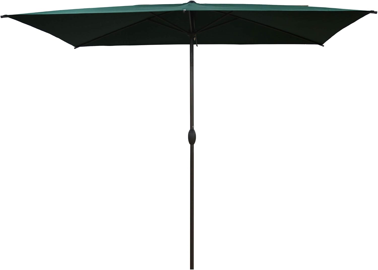 Amazon Com Abba Patio Rectangular Patio Umbrella Outdoor Market Table Umbrella With Push Button Tilt And Crank For Garden Lawn Deck Backyard Pool 6 6 By 9 8 Ft Dark Green Garden Outdoor