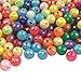 SHAN RUI 1000pcs 6mm Assorted Color Acrylic Round AB Color Spacer Beads, with 1 Black and 1 White Cord for Bracelets Jewelry Making