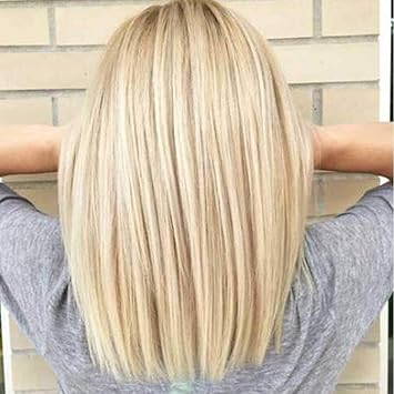 Amazon Com Difei 14 Inches Natural Blonde Or Vanilla Bob Wig